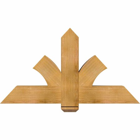 Ekena Millwork Redmond Rough Sawn Timber Gable Bracket, Western Red Cedar, 48"W x 26"H x 6"D x 6"F, 13/12 Pitch GBW048X26X0606RED00RWR